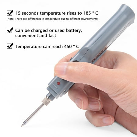 Sans fil 8 W alimenté par batterie électrique Fer à souder avec capuchon de sécurité /& Solder